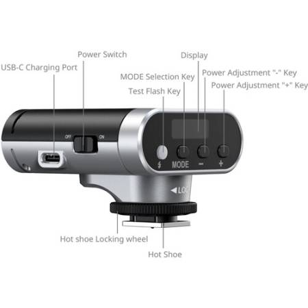 SmallRig 5818 RS20 - mini lampa błyskowa, Speedlite, GN12 - szczegóły